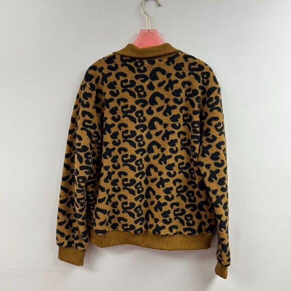 Leopard Print Quarter-Zip Pullover - CS5228 - Picture 2 of 2